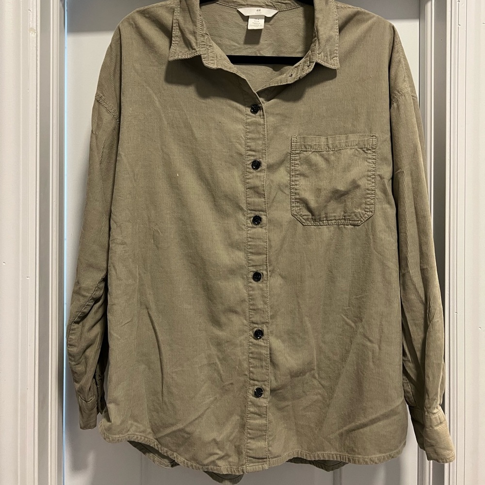 H&M Green flannel/button up